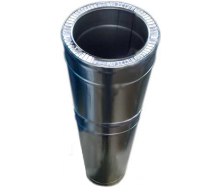 Труба димохідна двостінна термоізоляційна з нержавіючої сталі 0,6 мм 1 м